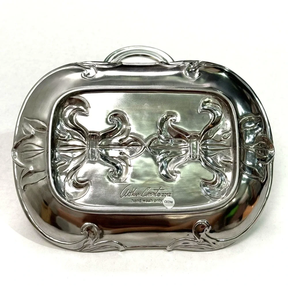 Arthur Court Fleur de Lis Catch All Tray Plate Key Holder 7